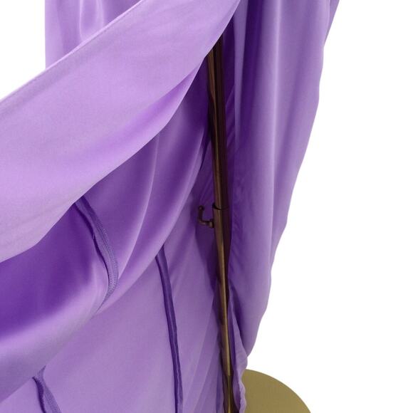 LULU'S  L Glamorous Disposition Lavender Ruched Bridesmaid Maxi Dress - Picture 4 of 9